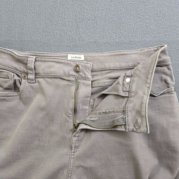 L.L. Bean Women 10 Classic Fit Gray Straight Leg Mid Rise Jeans - Picture 5 of 12